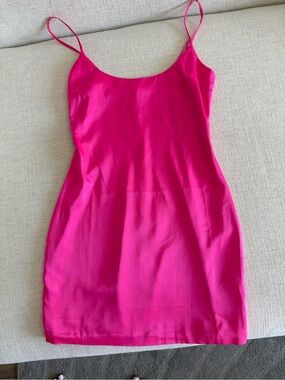 Oh Polly Hot Pink Mini Slip Dress